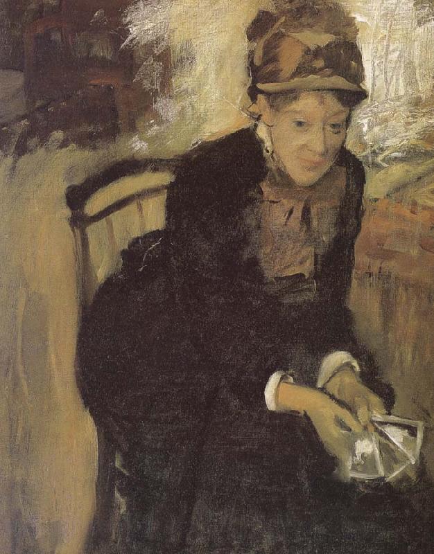 Edgar Degas Kesate taking the card